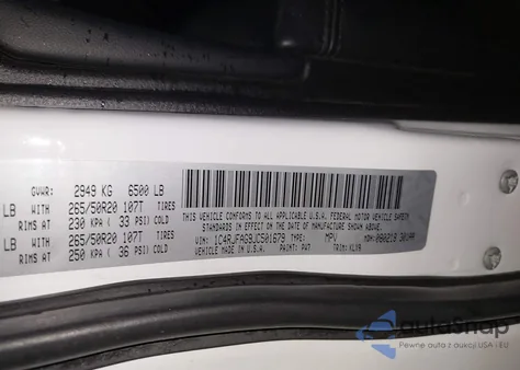 2018 Jeep Grand Cherokee Altitude 4X4 z USA, uszkodzony, nr VIN 1C4RJFAG9JC501679